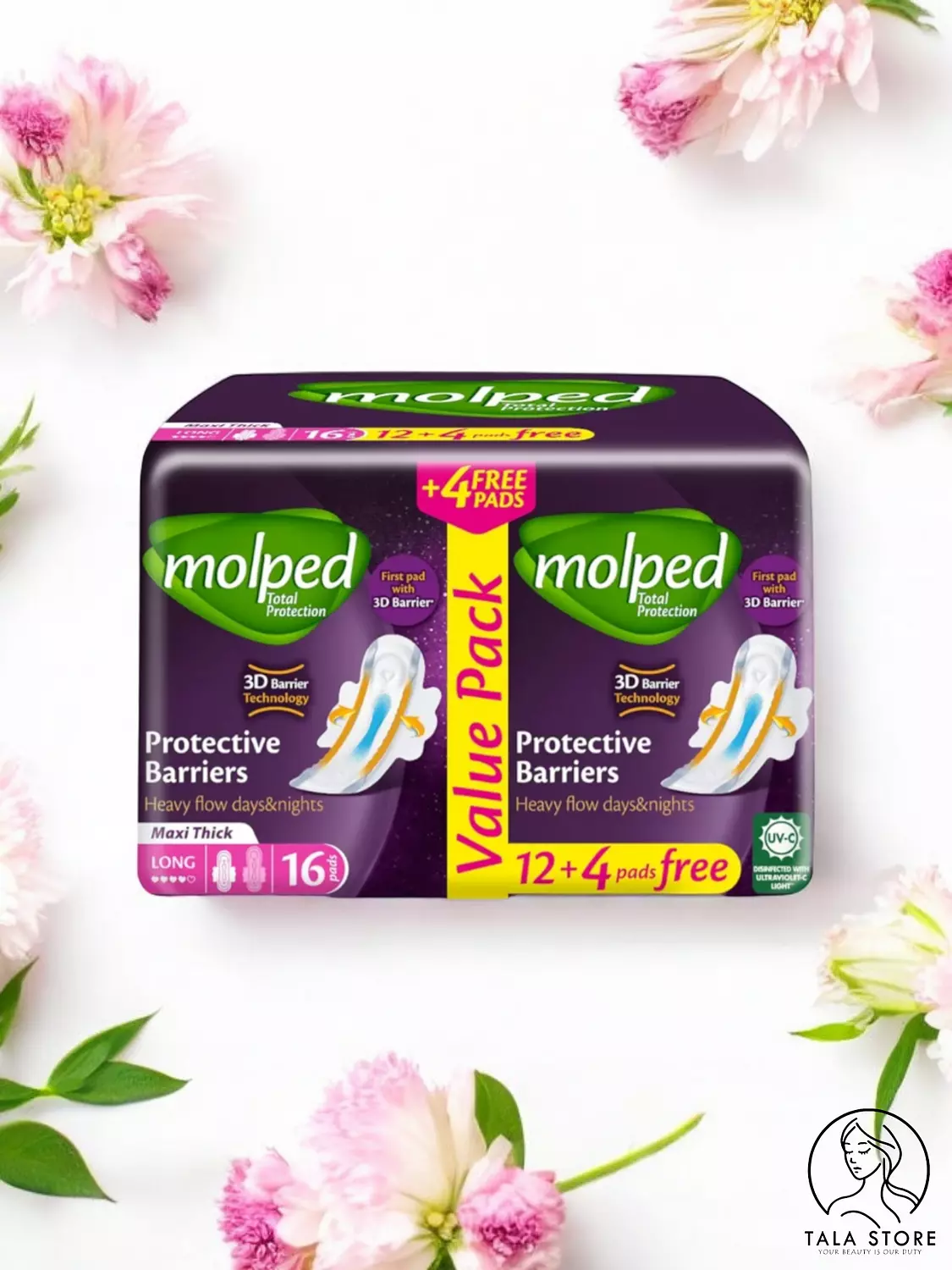 Molped Total Protection Night Maxi with Protective Barriers - 12+2 FREE pcs image