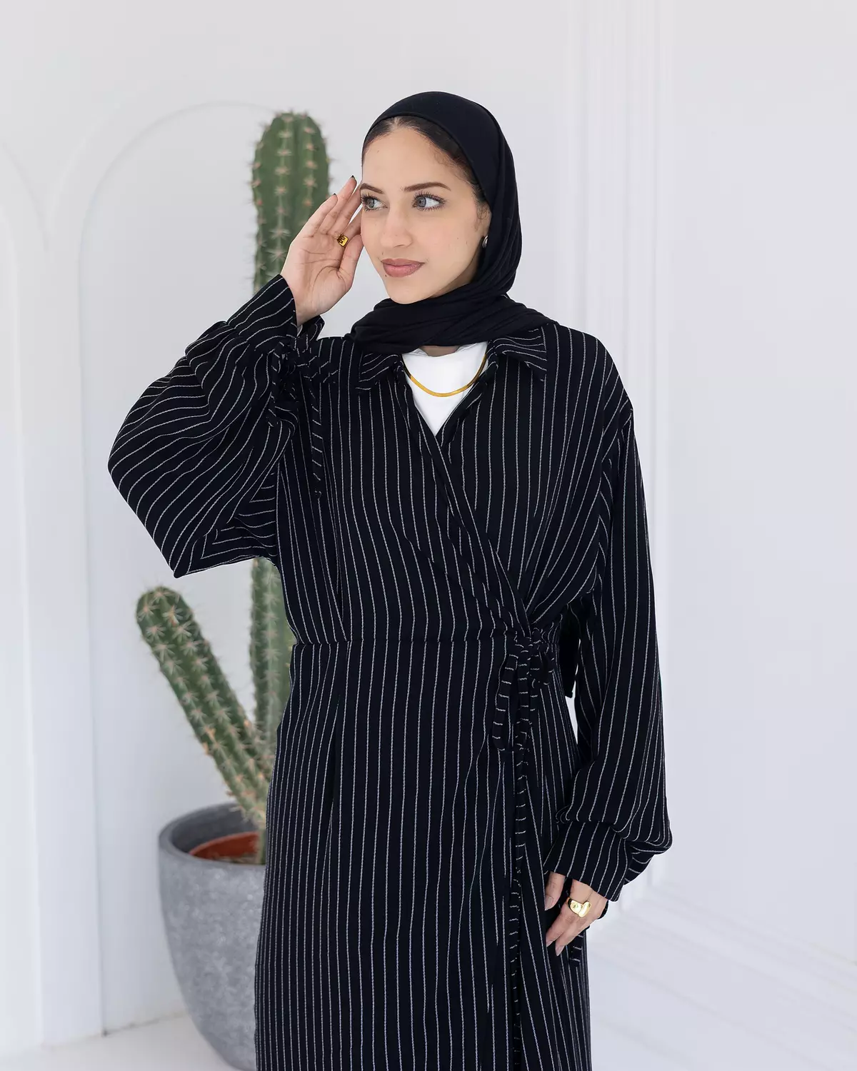 Striped Wrap Cardigan 7
