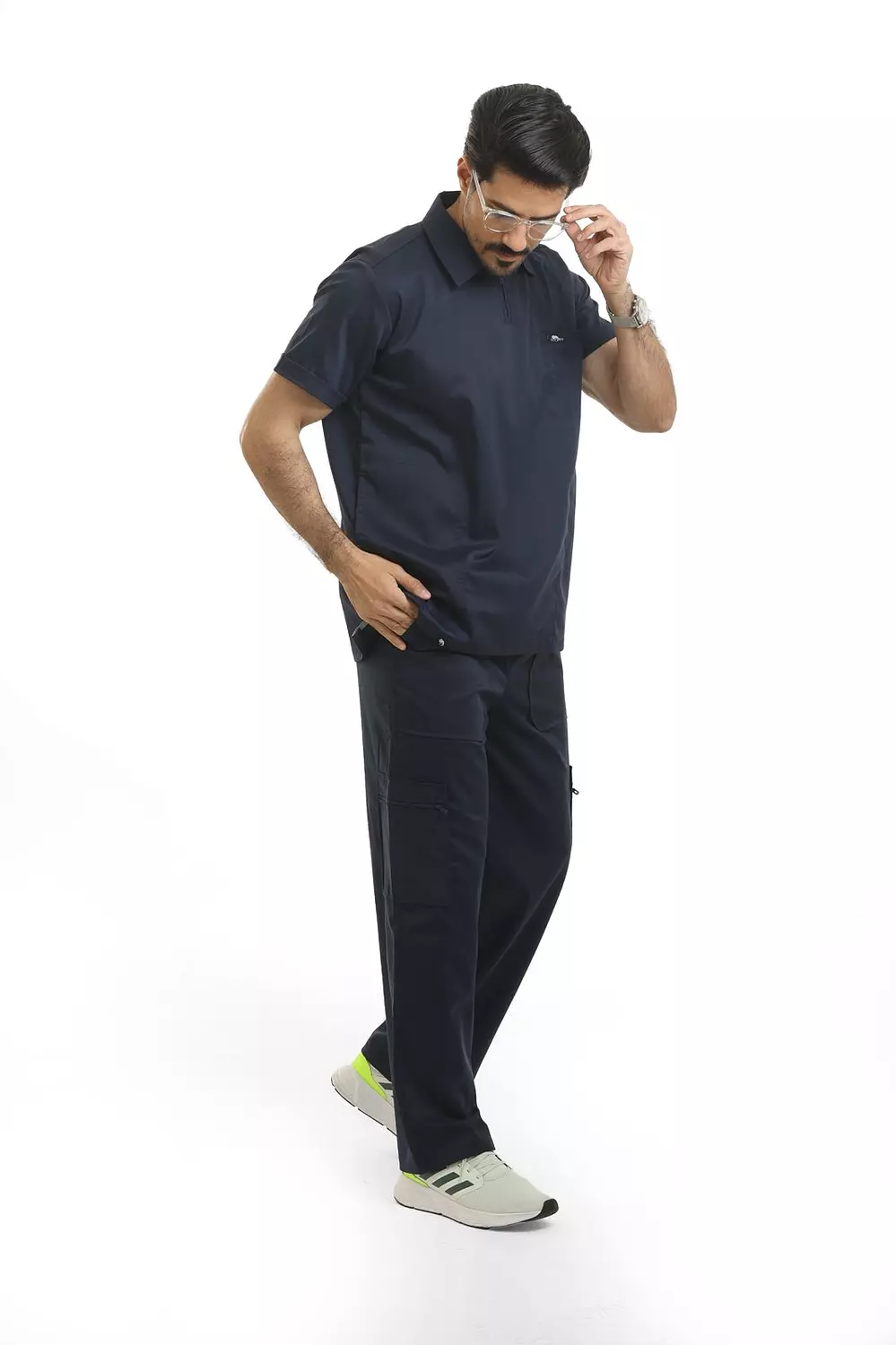 Dark Blue Polo Scrub 4