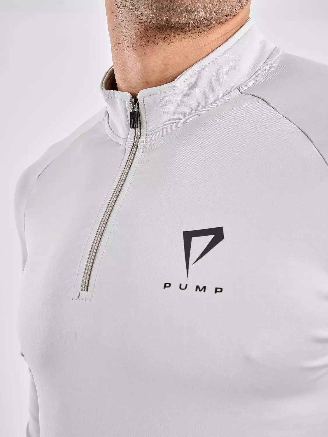 CORE TRAINING QUARTER ZIP-SLATE GREY "CYBER" 2