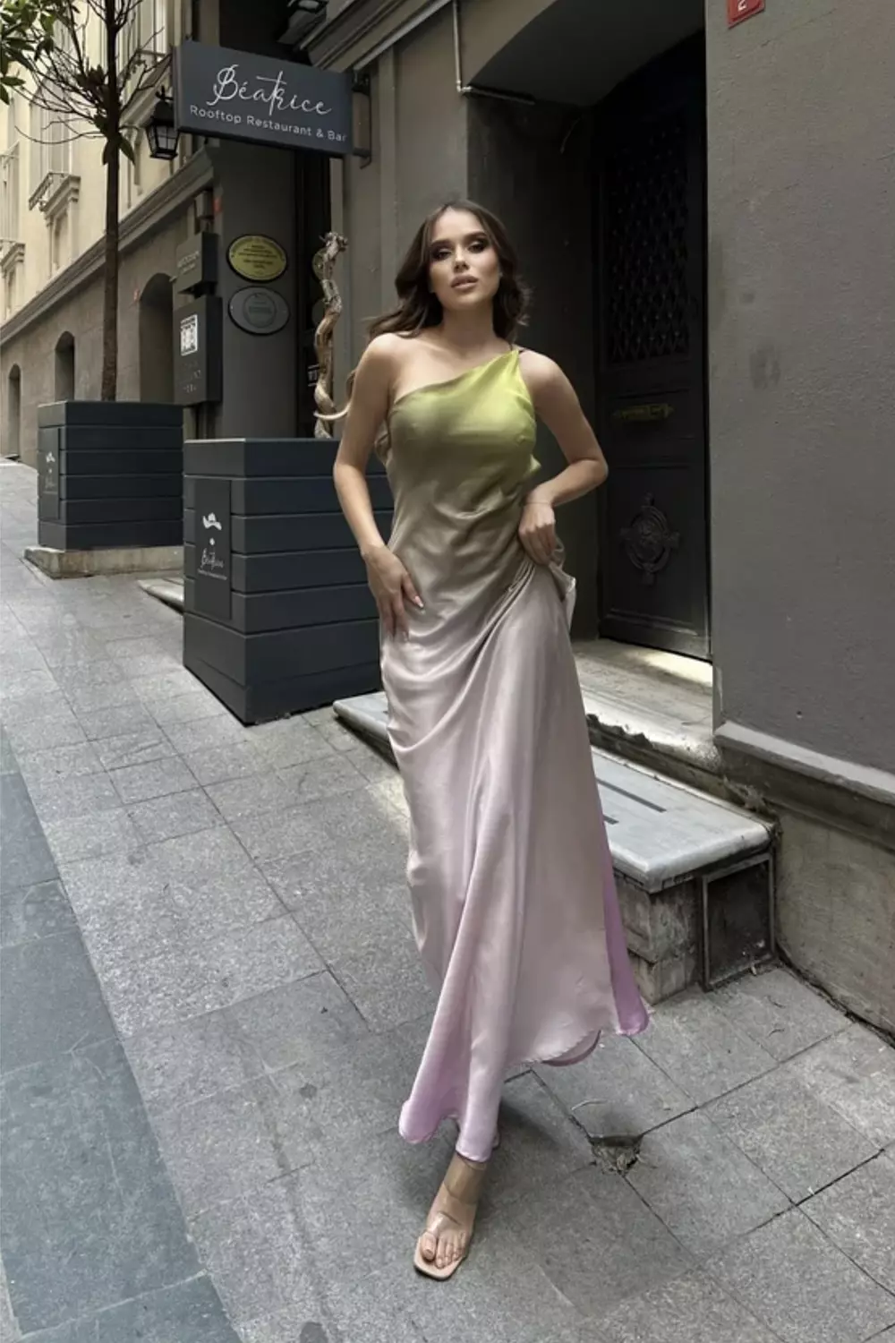 Gradiant Satin Dress image