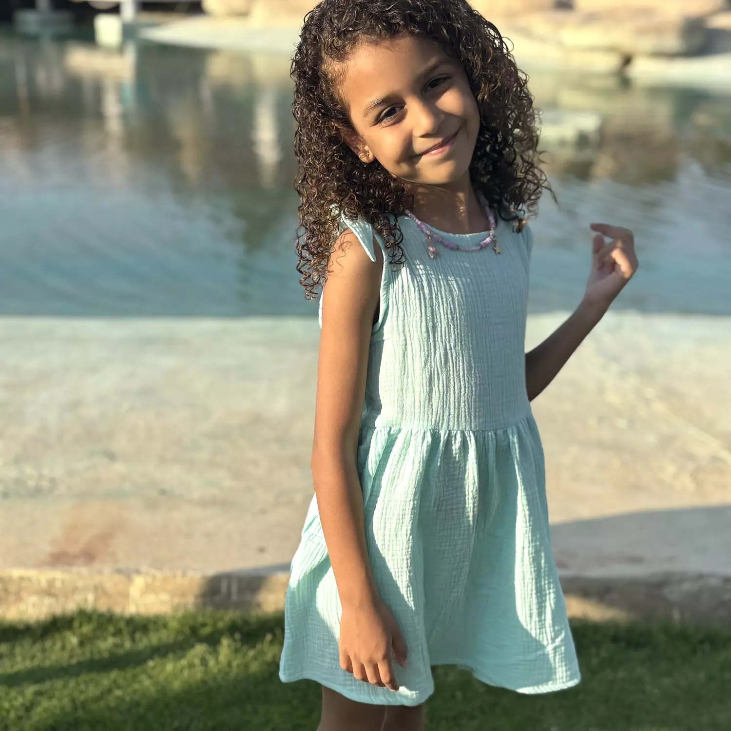 Mint Cotton Dress 1