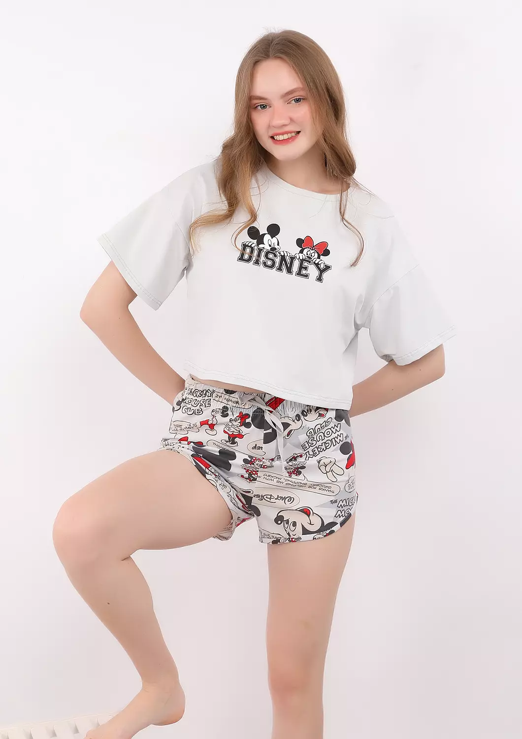 S229 Mickey Comics Short Pajama Set 2