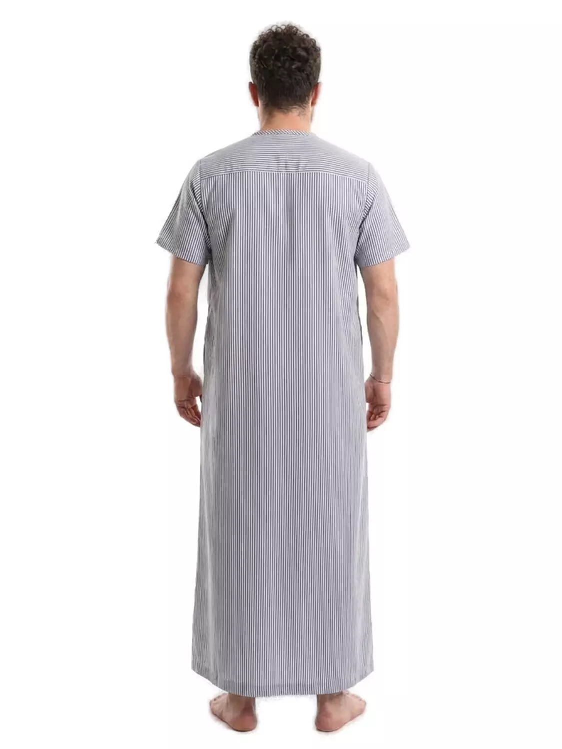 Men's Galabeya Short Sleeves - 2731- Dark Grey 3