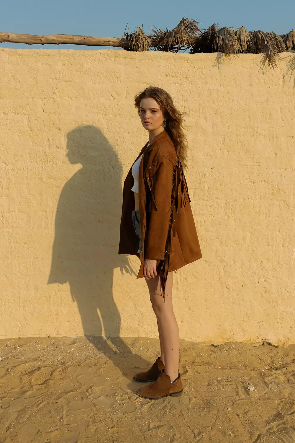 Fringe Suede Jacket - Camel 2