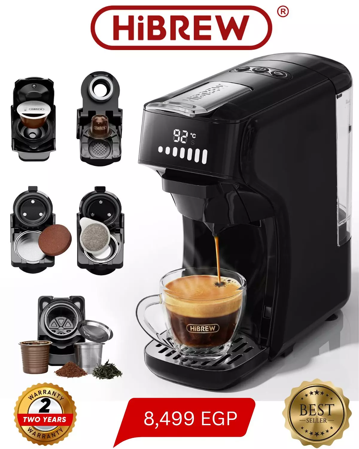 HiBREW 6in1 Capsule Coffee Machine Hot/Cold H1B 2 YEARS WARRANTY 13