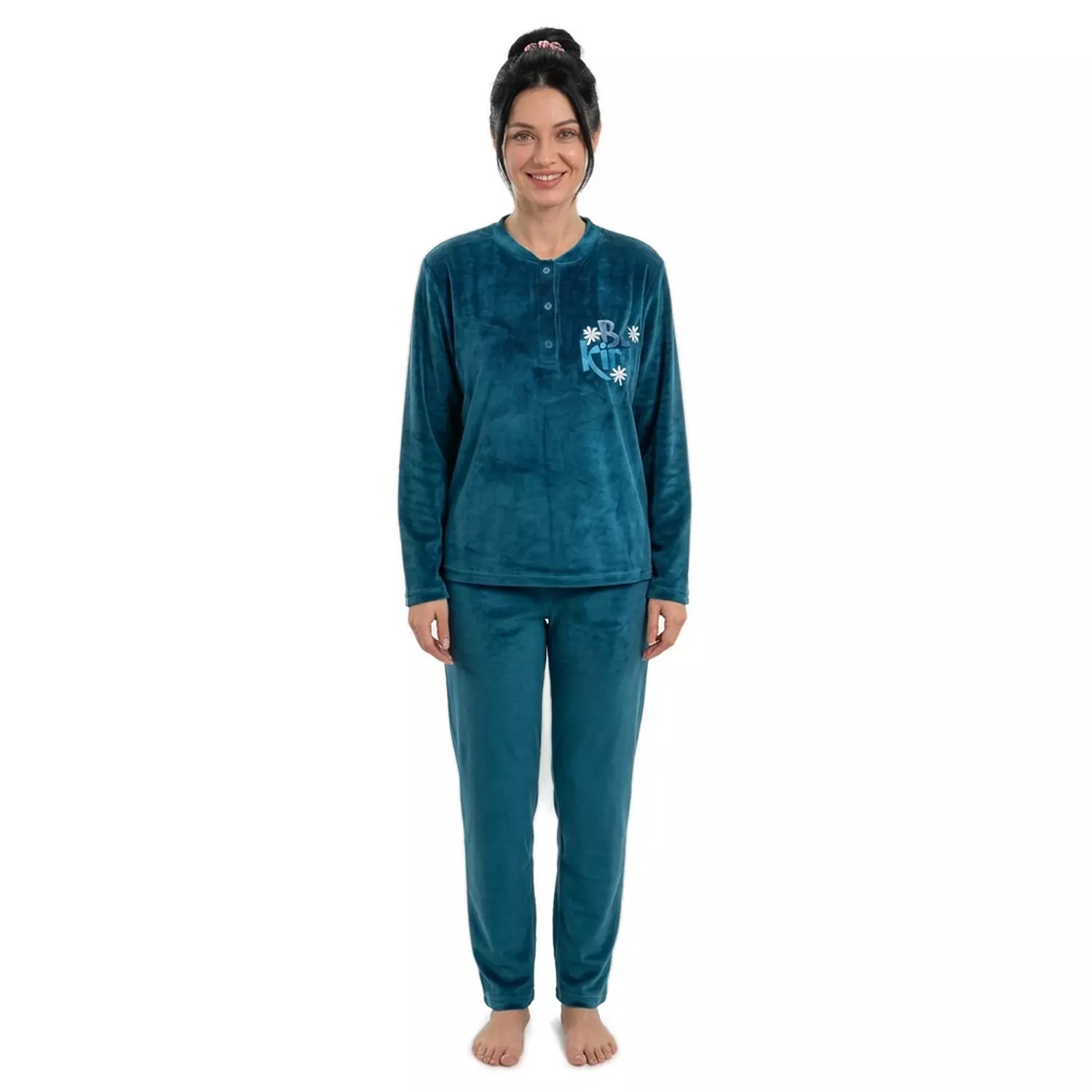 Shorto Women Pajama Fleece Joy PJ - 2639 - Navy Blue image