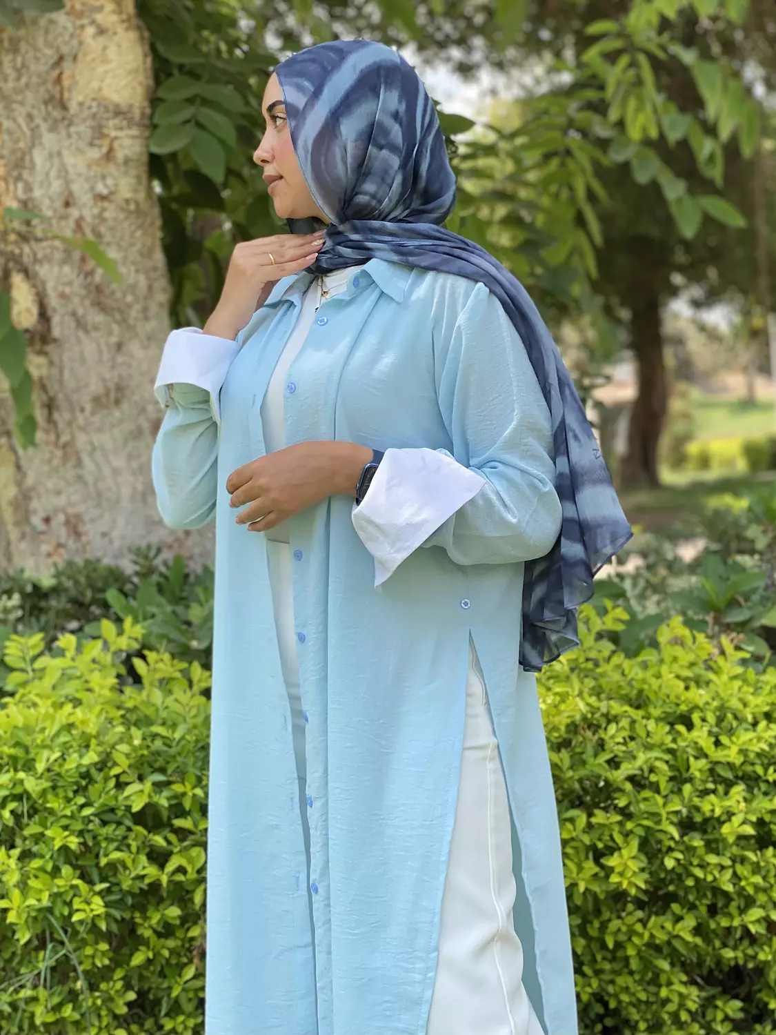 Flowy Shirt Baby Blue  1