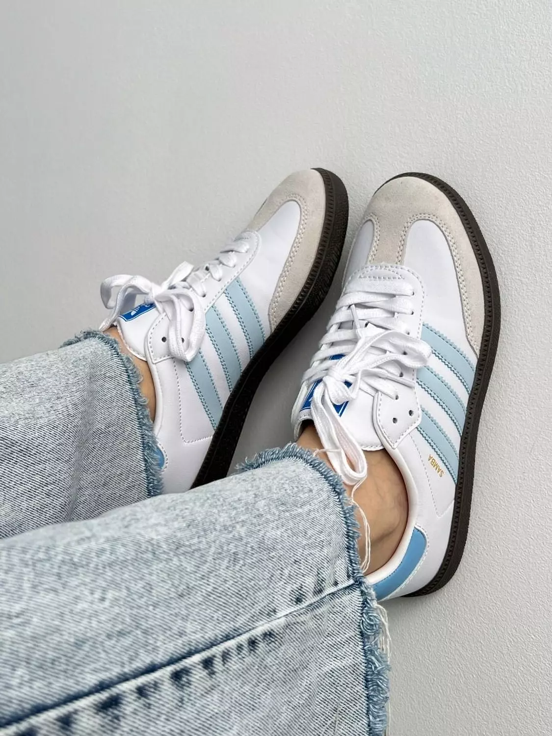 Adidas Samba White Sky Blue  2
