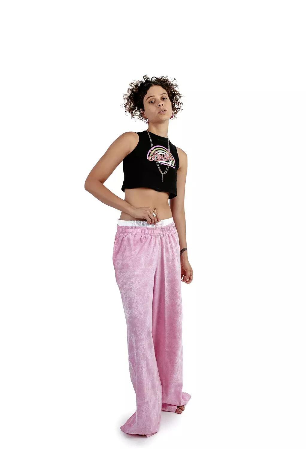 Bubble gum boxer sweatpants   2