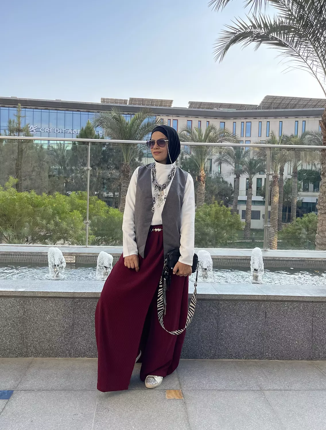 Skirt pants burgundy  3