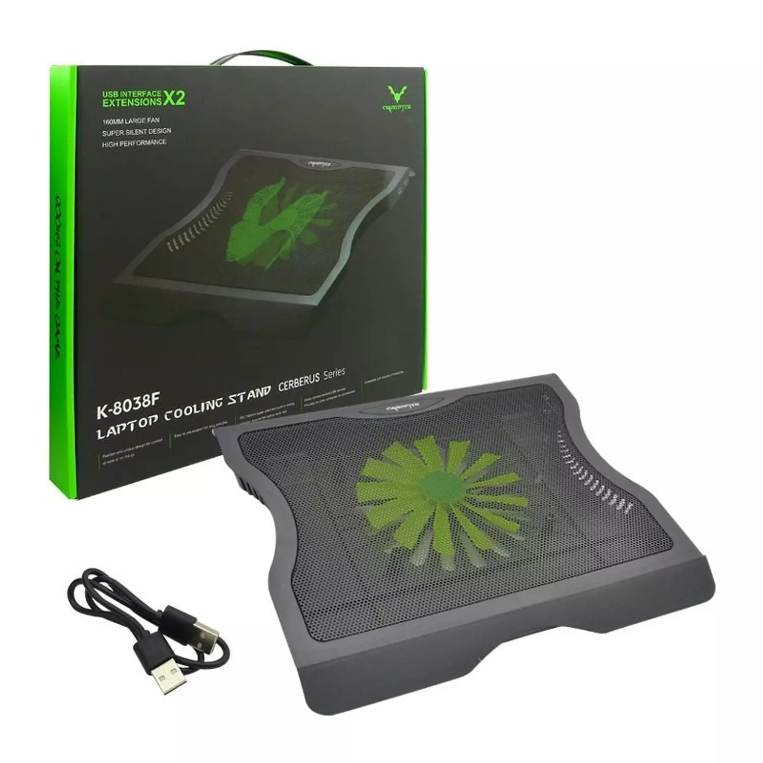 Chiropter K-8038F Laptop Cooling Stand with 160mm Large Fan & Super Silent Design 5