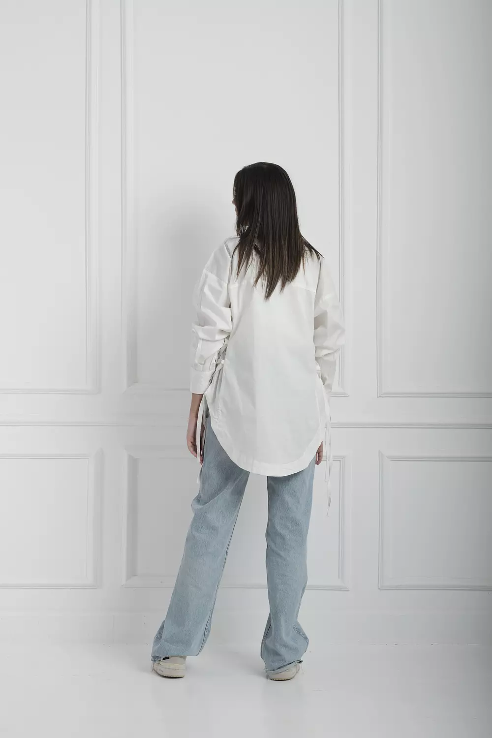 Side ties shirt - white  2