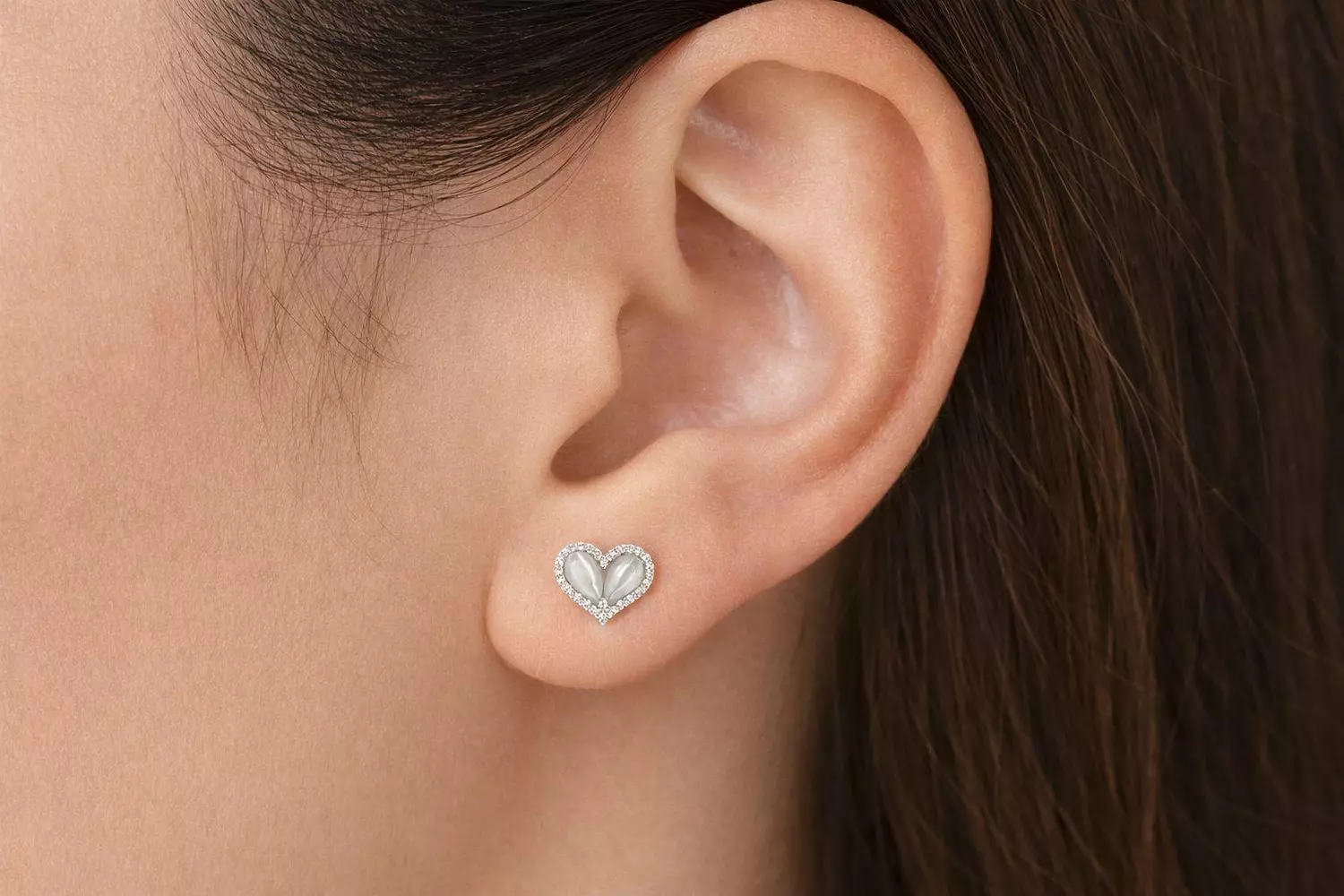 Silver Earrings Heart image