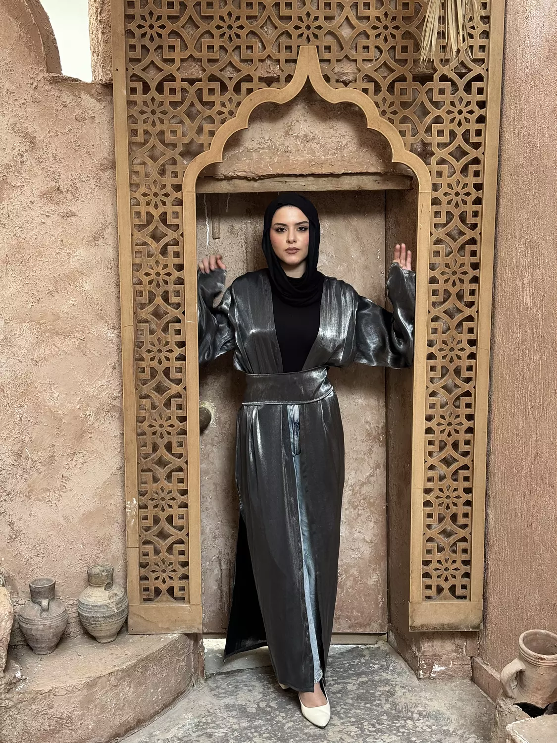 Shimmer Belted Kaftan 4