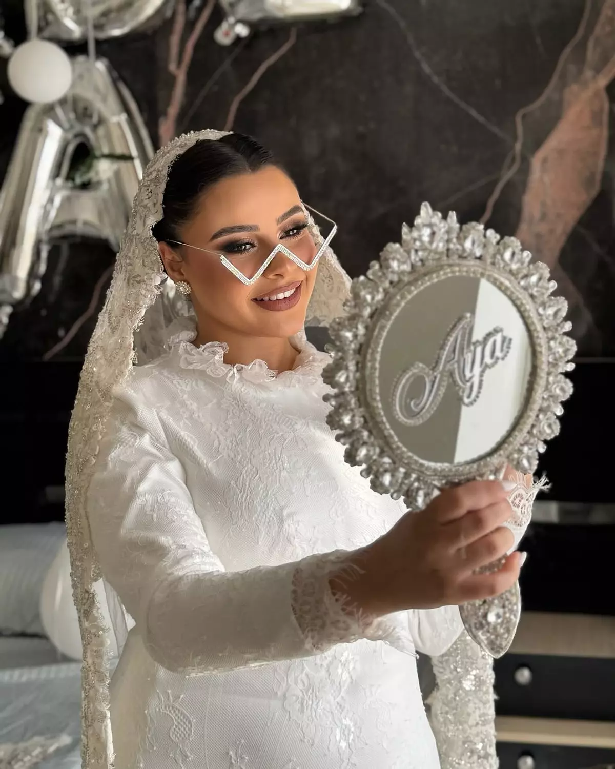 Luxury Crystal Hand Mirror 7 1