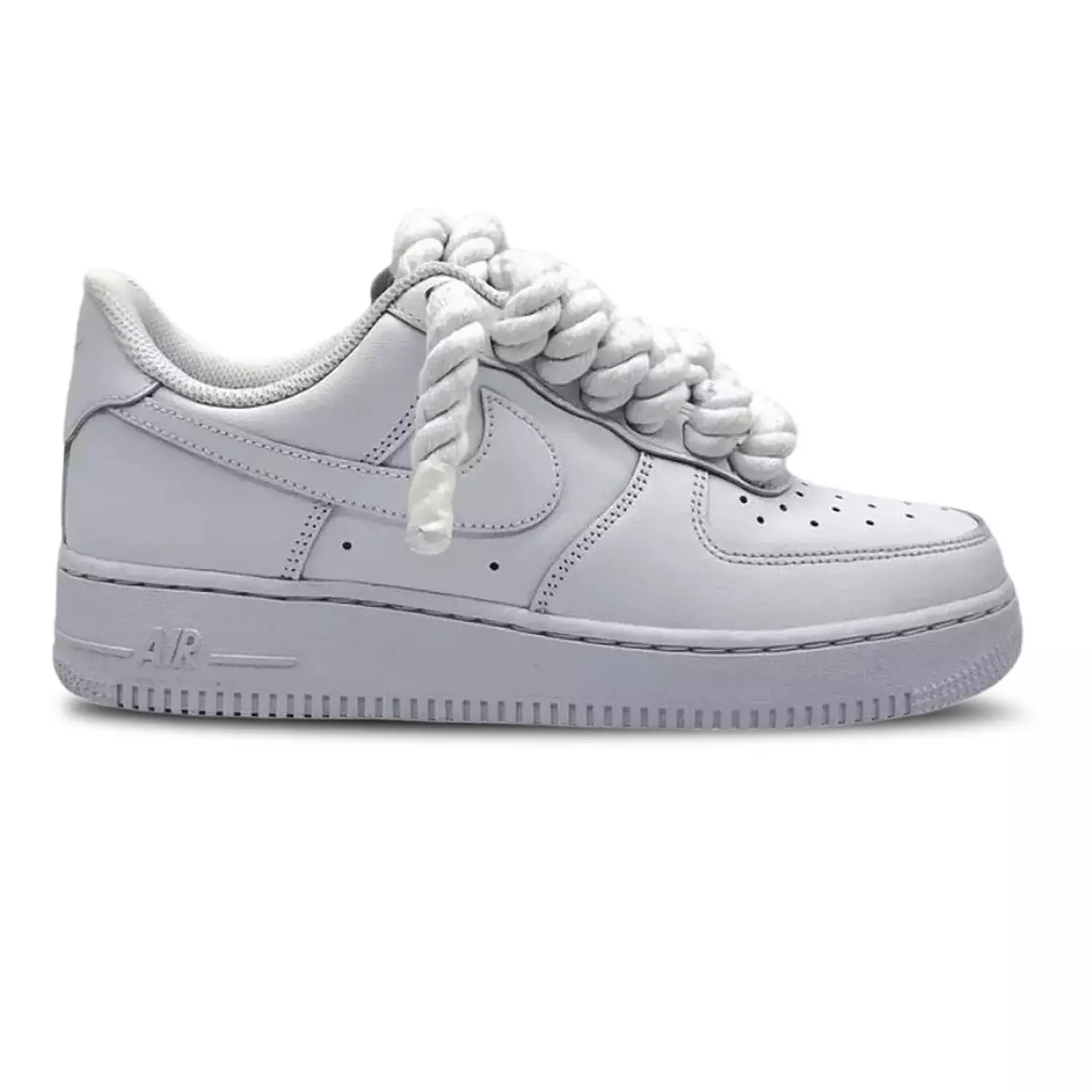 Nike air force white roped lace white image