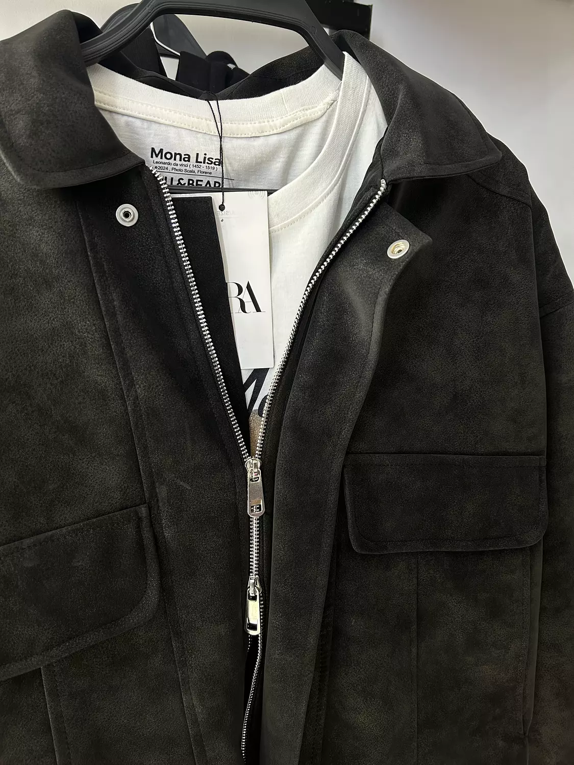 Zara Suede Boxy Jacket 3