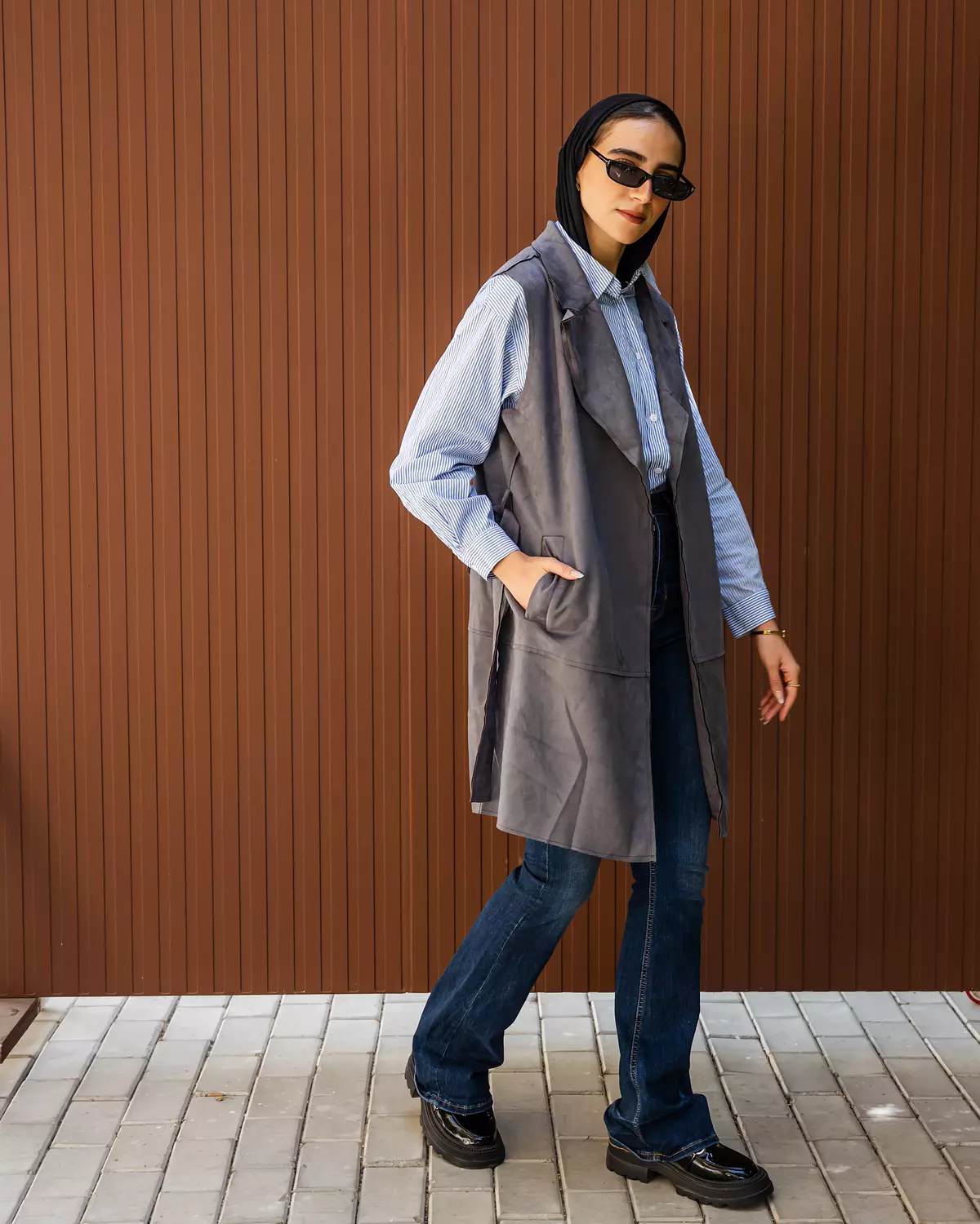 Shamois Vest in Grey 1