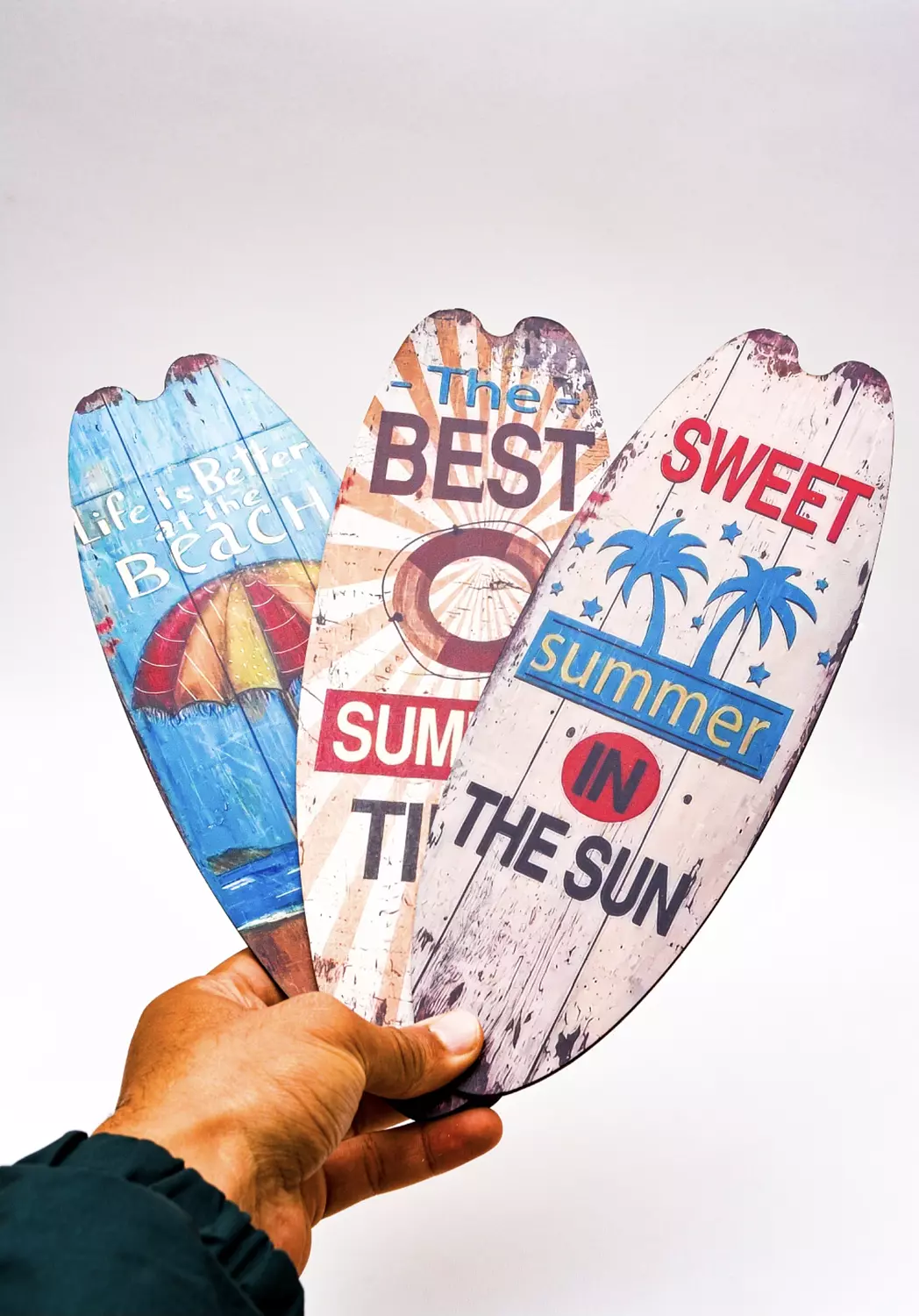 Beach Theme Wooden Surfboard Wall 2