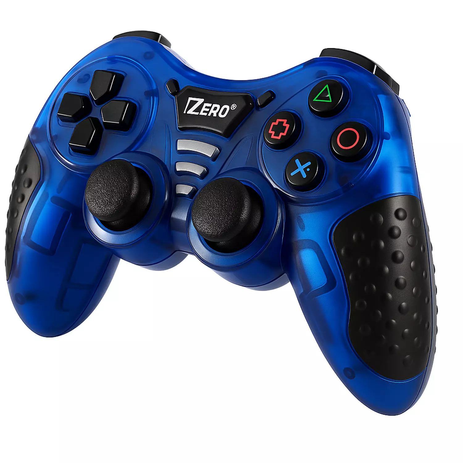 Zero ZR-7501 2.4GHz Wireless Dual Vibration Controller Compatible with PC, PS1, PS2, PS3, and TVBOX - blue image