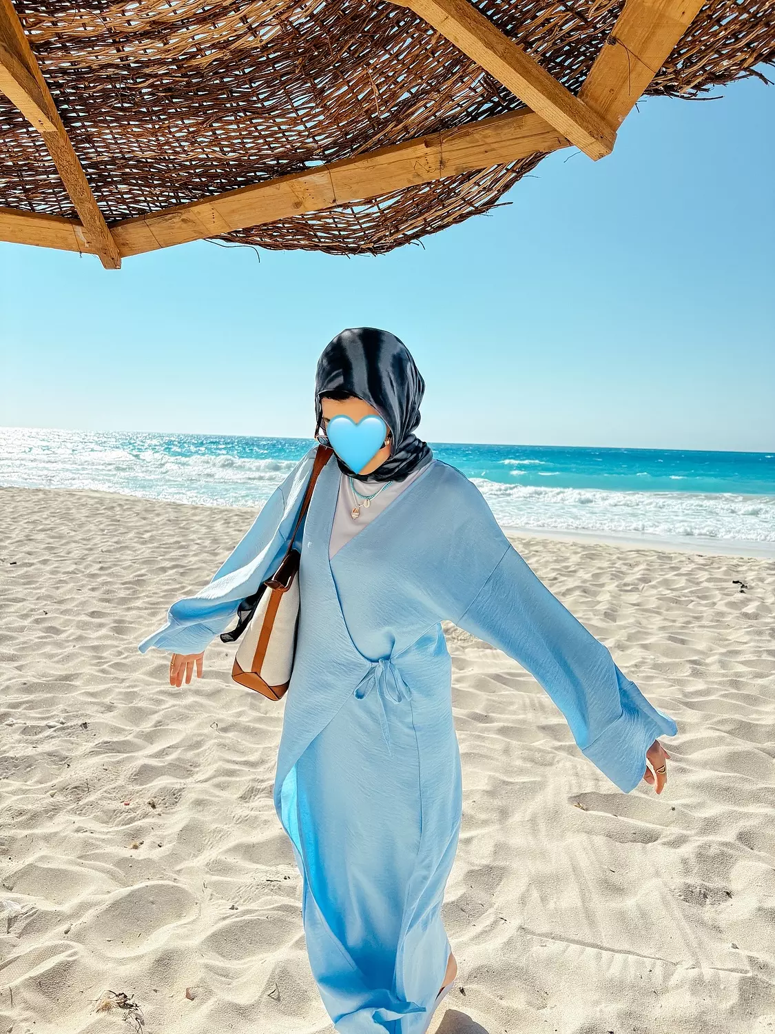 Nature Wrapped Dress- Baby Blue  5