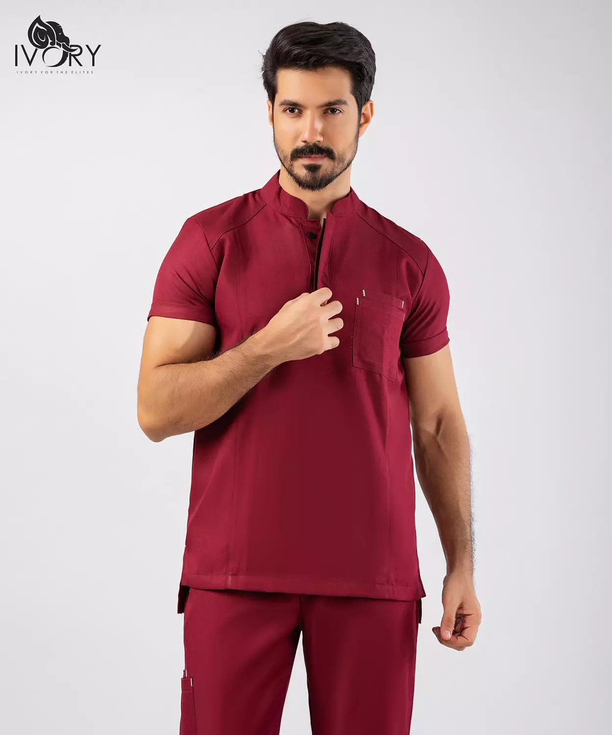 Half Collar Scrub 57