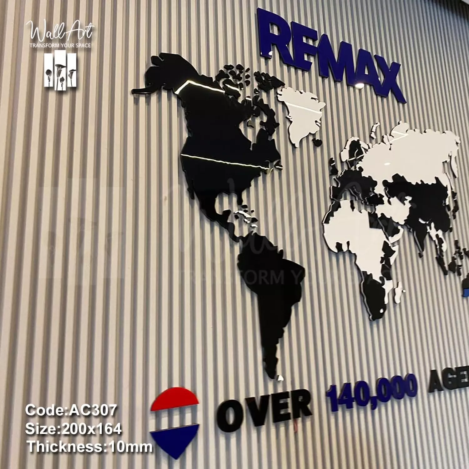 AC307c-Coloured Acrylic Map    7