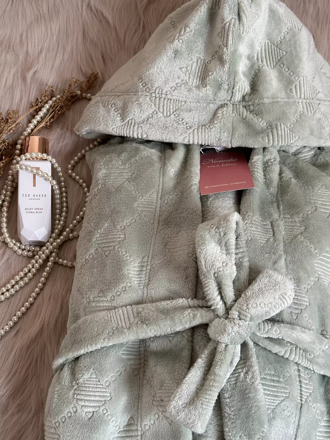 Mint Pastel Long Hoodie Robe 3