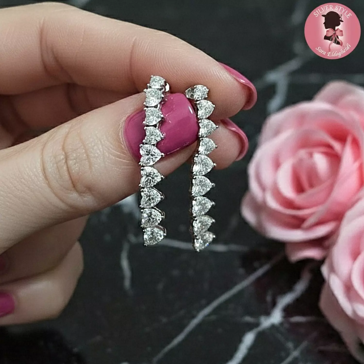 Heart zircon Earrings image