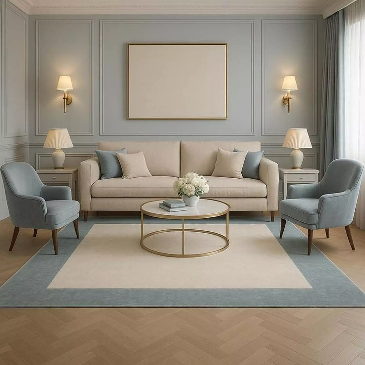 Living Room Set: Large Sofa + 2 Armchairs image