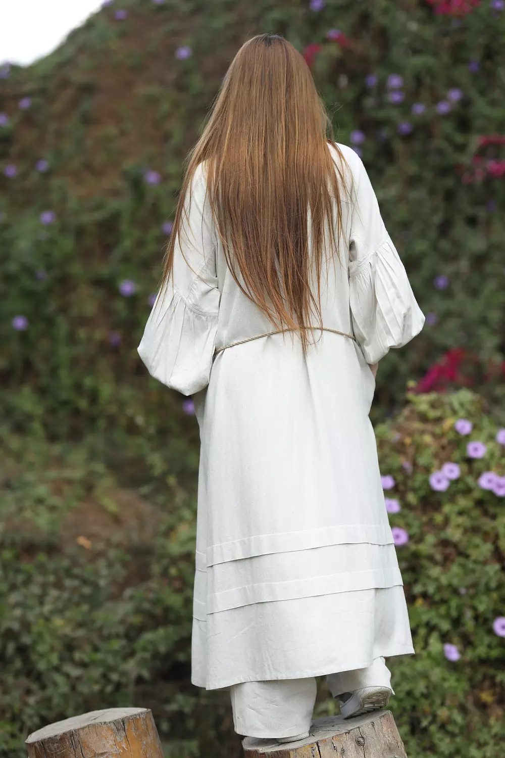  Off White Linen Special Cardigan 3