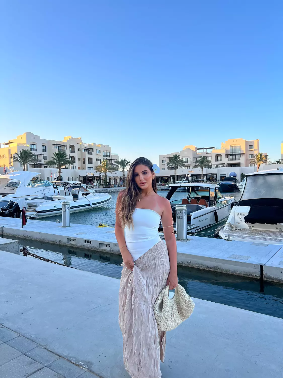Crinkled Maxi Skirt image