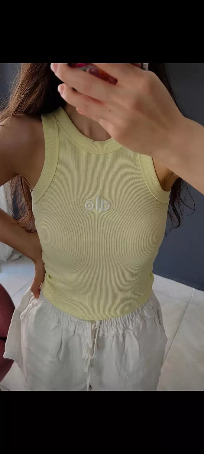 Butter Yellow Alo Tank Top image