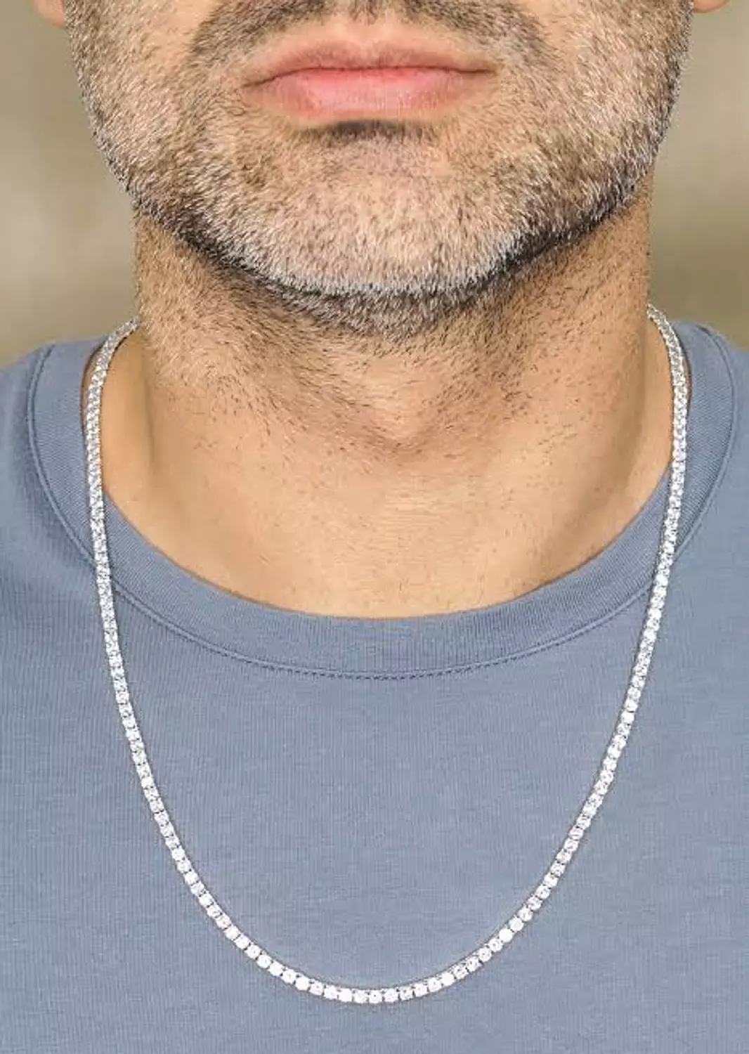 Italian tennis necklace "unisex" 1