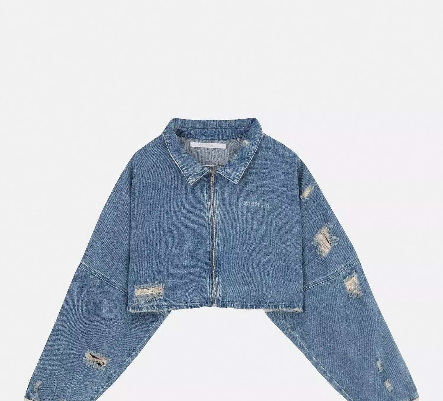 Cutting denim jacket image