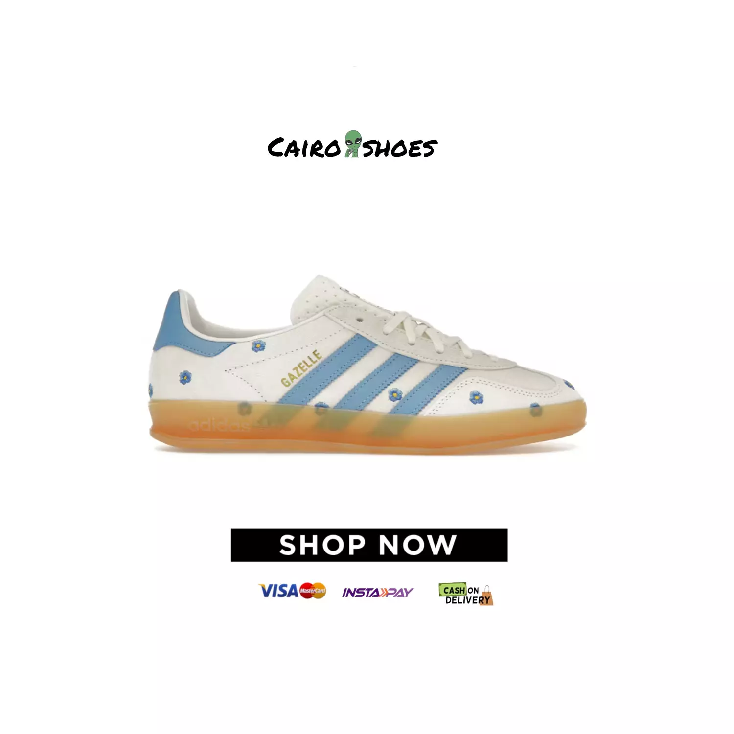 Adidas Gazelle Indoor - Light Blue Floral  image