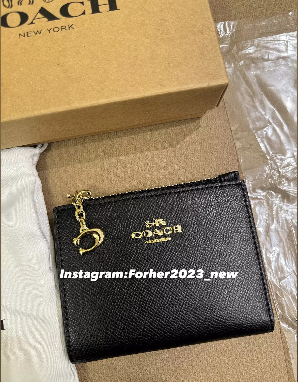 Coach bifold wallet black image