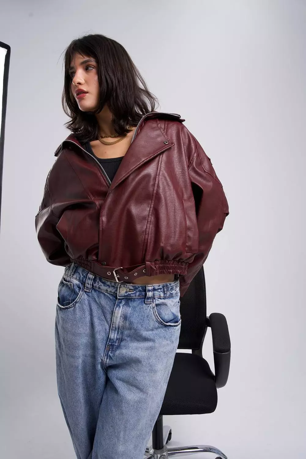 Trendy leather jacket 1