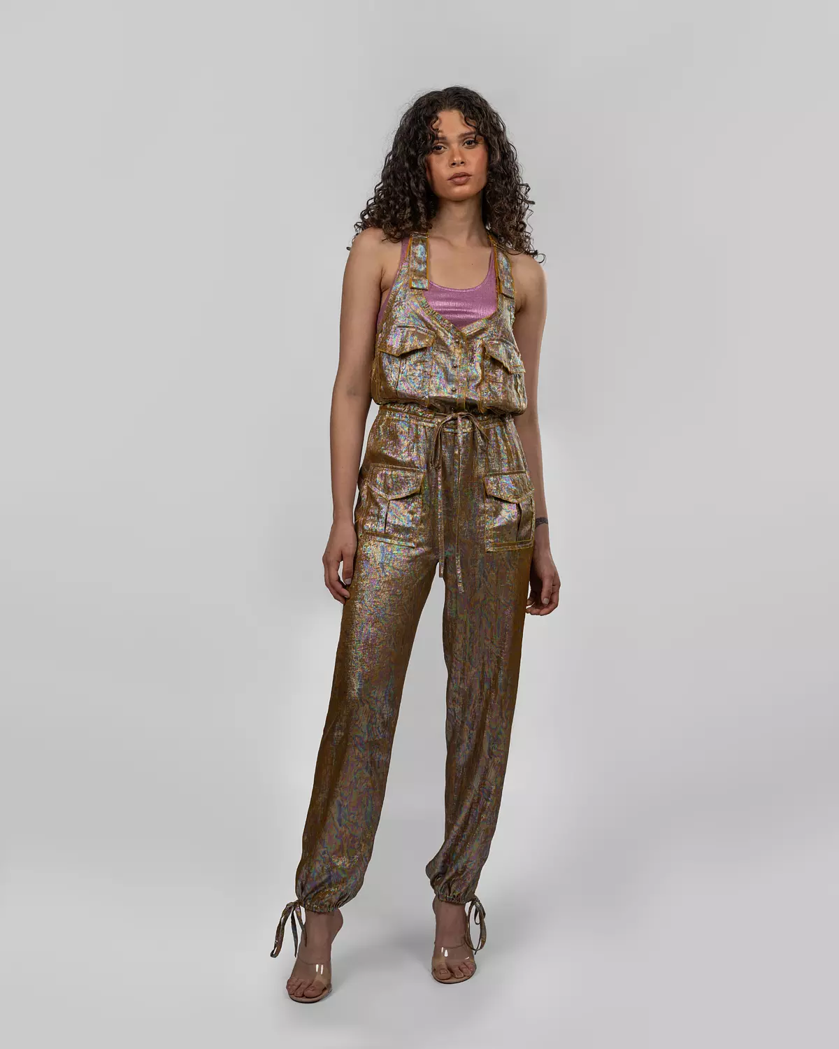 Multicolor Shimmery Jumpsuit image