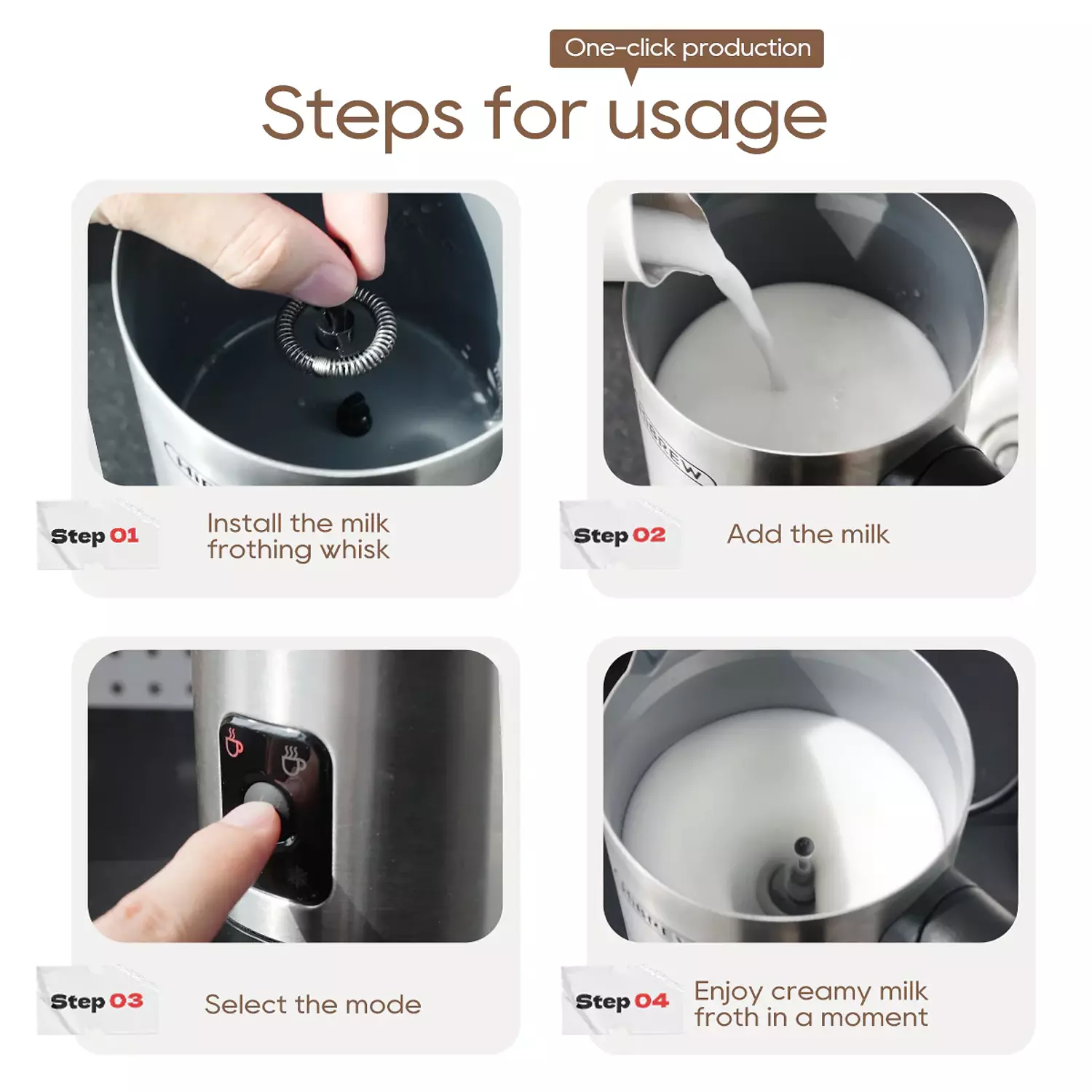 M3A 4 IN 1 MILK FROTHER 4