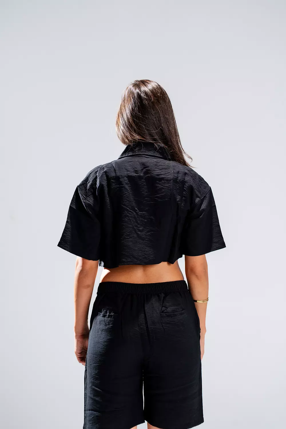 Linen Cropped Shirt 7