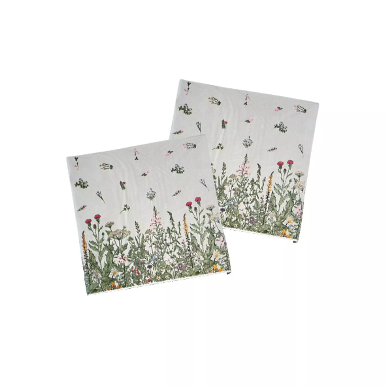 Flowers Grey Background Napkins image