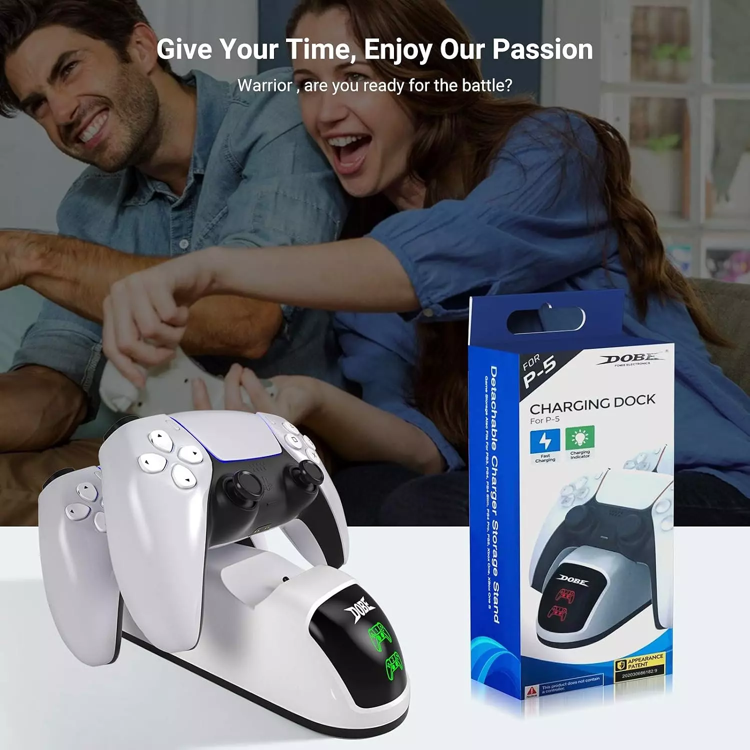 DOBE Digital Dual Charging Dock for PS5 Controllers for Fast and Safe Charging 6