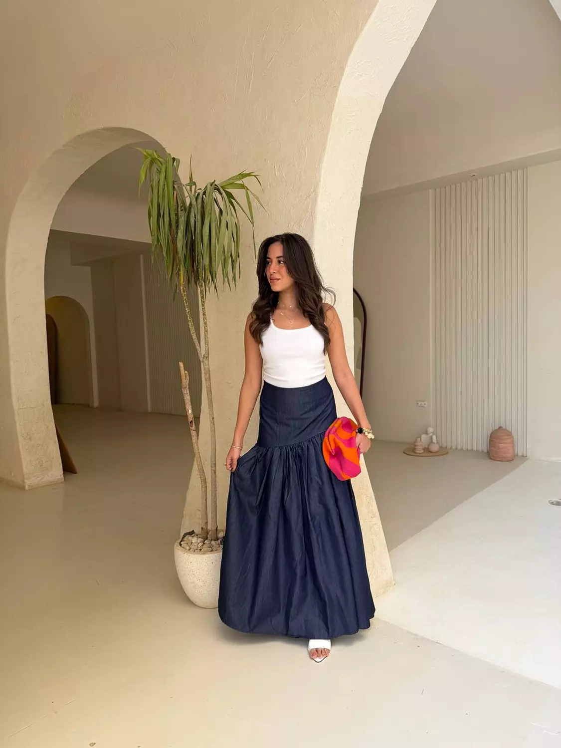 Asymmetrical Raw Denim Skirt 3