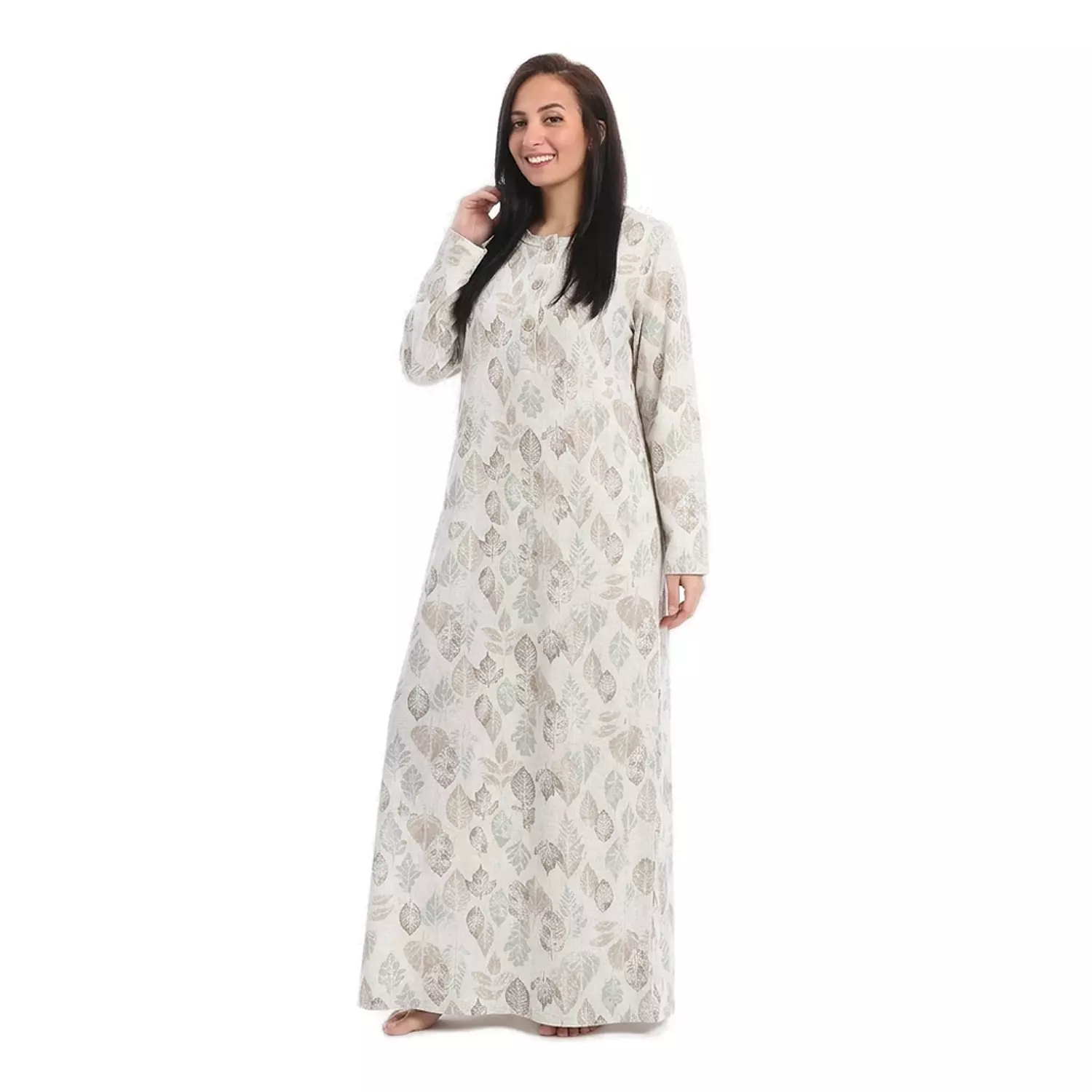 Women Summer Nightgown - 2484 - Beige - 1 image
