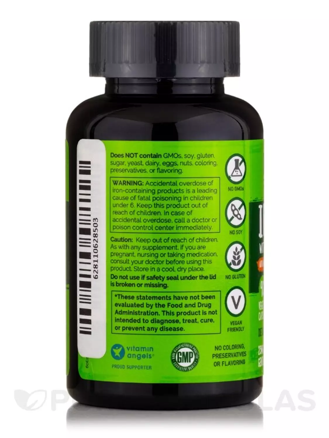 NATURELO, Iron With Vitamin C, 90 Vegetarian Capsules hover image