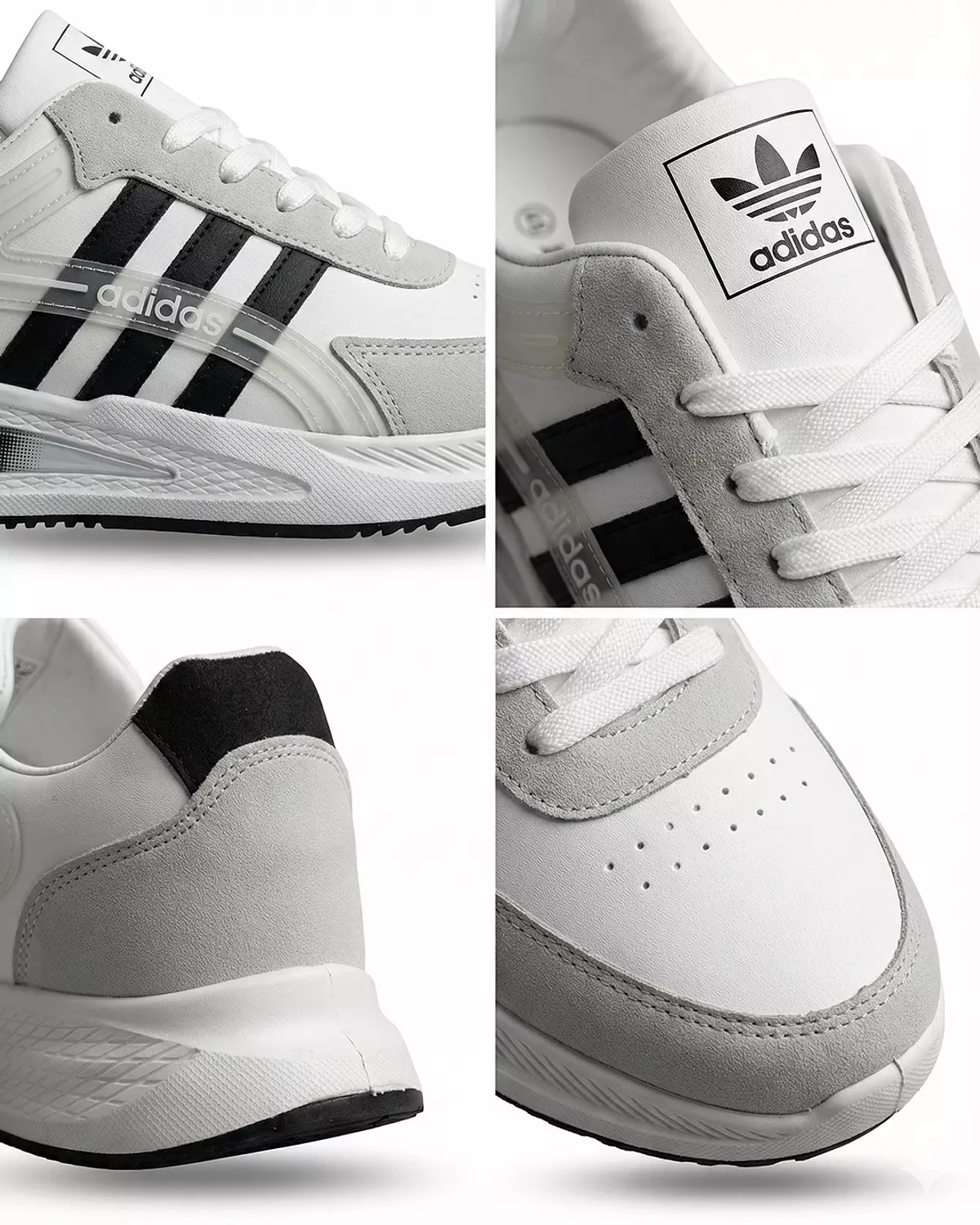 Big Size Men’s Adidas Shoes -Gray & White 4