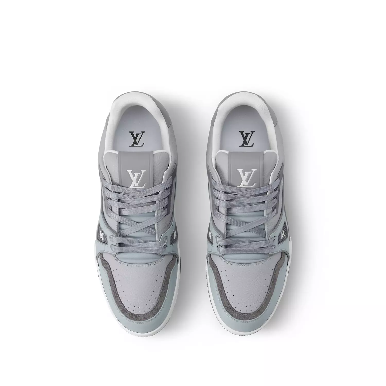 Louis Vuitton LV Trainer Sneaker, a luxury footwear model featuring a combination of grained and smooth calf leather 3