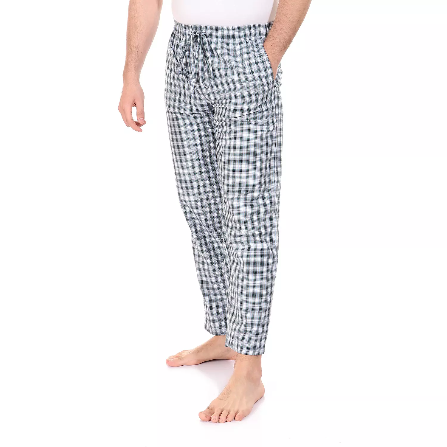 Shorto Pajama Pants - White * Green - 4042 hover image